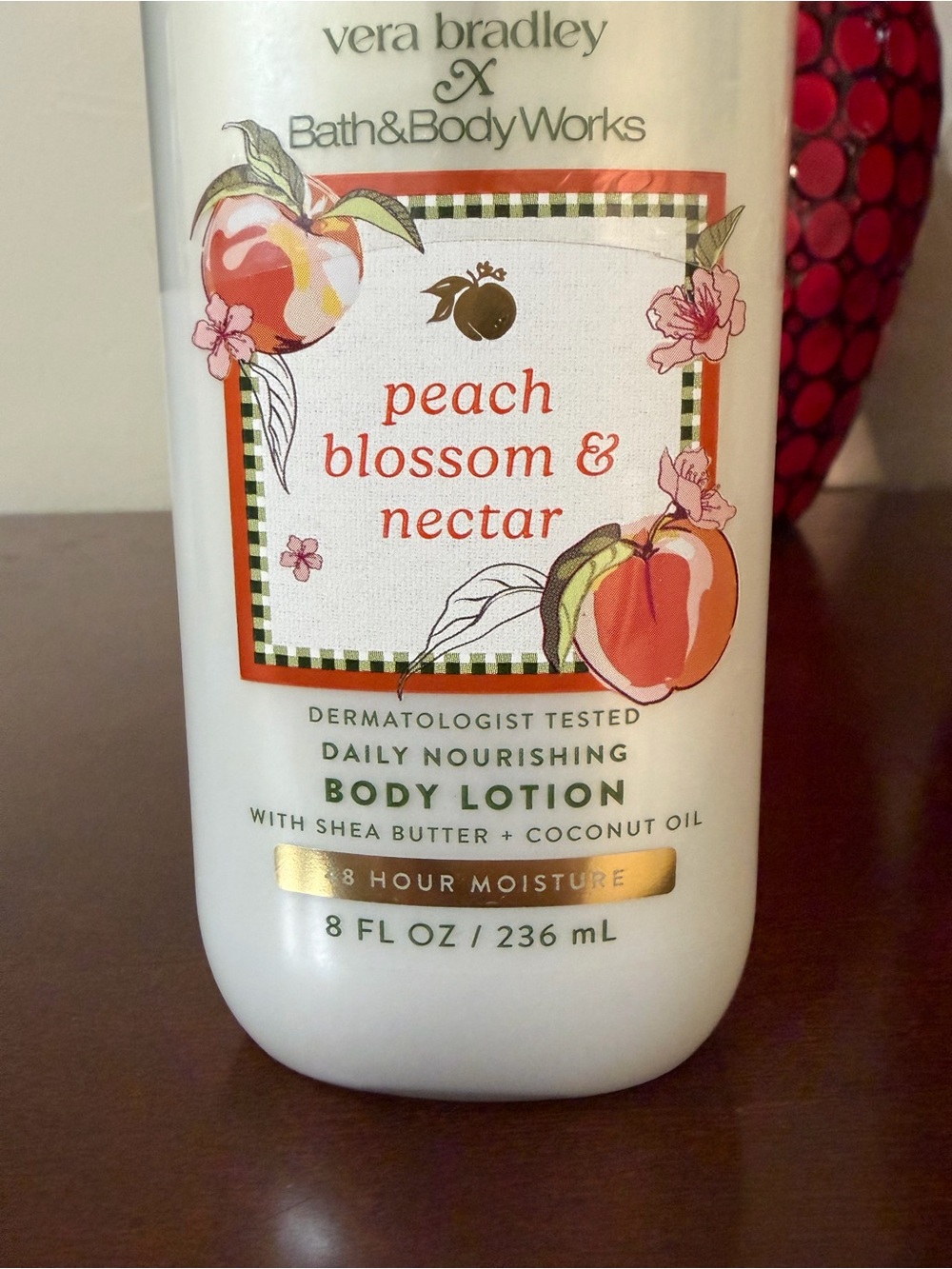 NWT Vera Bradley x Bath & Body Works Peach Blossom & Nectar Lotion 8oz - Picture 3 of 15